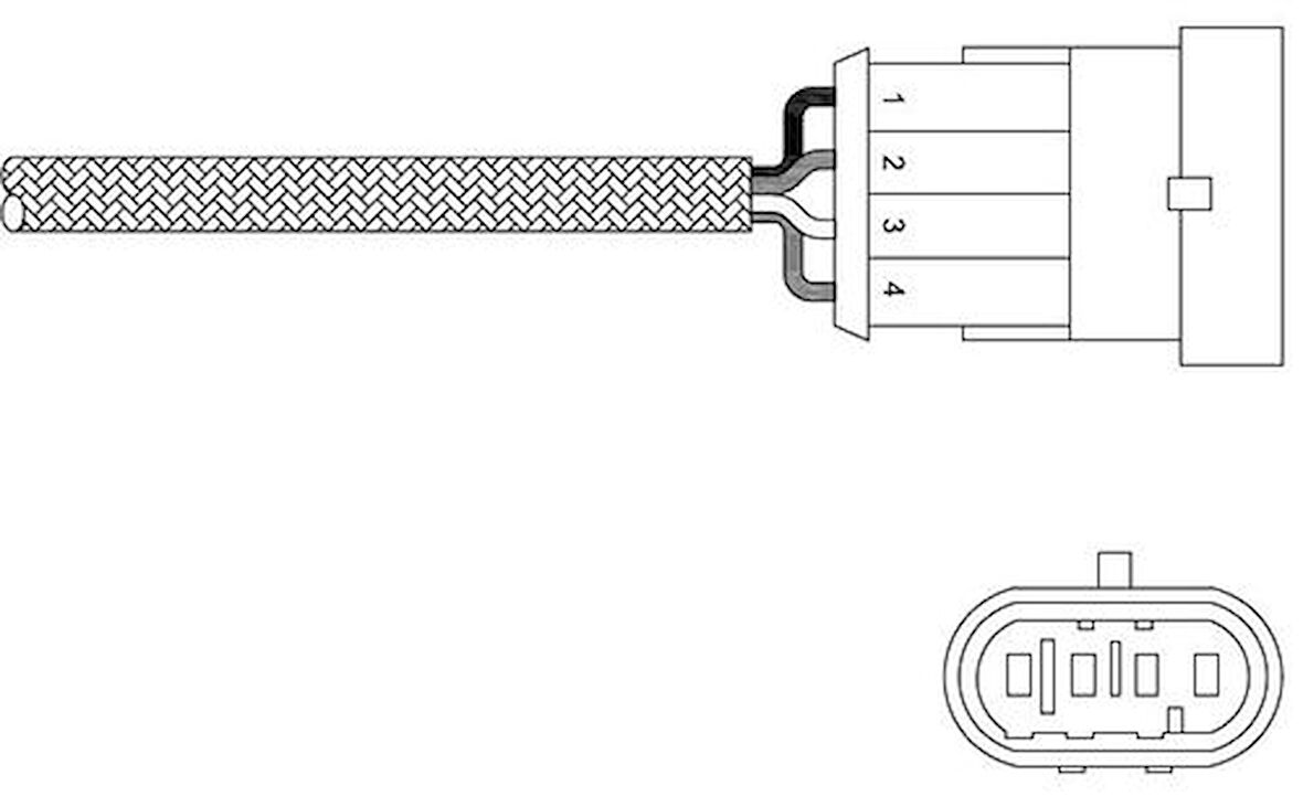 Delphi ES20302-12B1 Oksijen Sensörü Albea 1.4 07-Bravo 1.4 07- Doblo 1.4 05- Doblo 1.6 16V 01-Linea 1.4 07-Punto 46751082