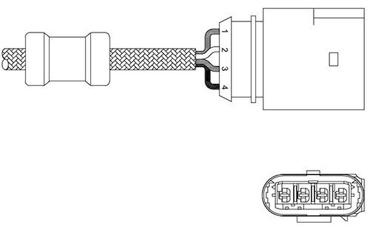 Delphi ES20348-12B1 Lambda Oksijen Sensörü A3 A4 A6 1.8T Cordoba Toledo Fabia Bora Golf IV Caddy 1.6 1.8 2.0 0258006257 06A906262K