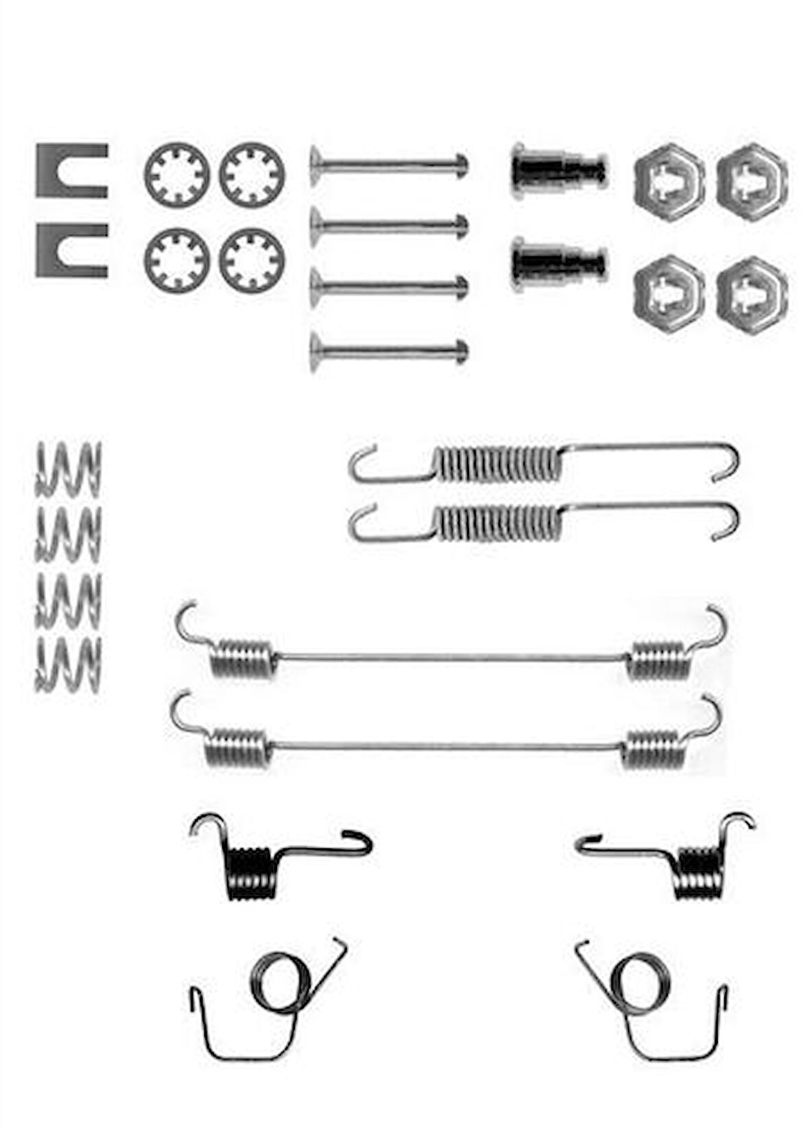 Delphi LY1040 Fren Pabuç Montaj Takımı Arka Citroen Ax Saxo Peugeot 106 106 Van 205 205 Van 309 Renault 5 