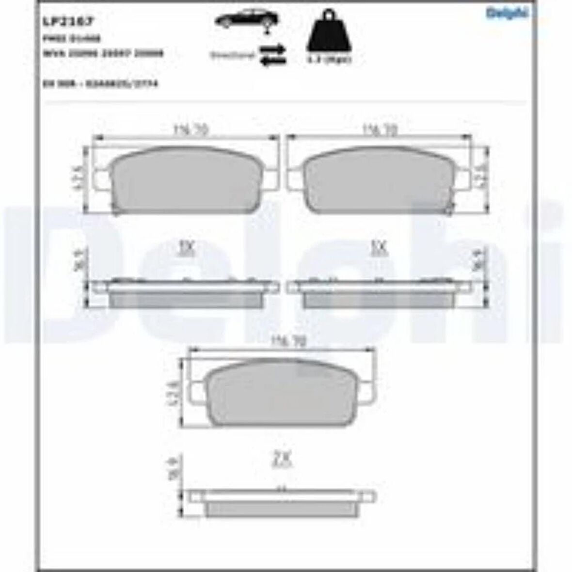 FREN BALATASI ARKA (116MM) CRUZE ASTRA J 09-