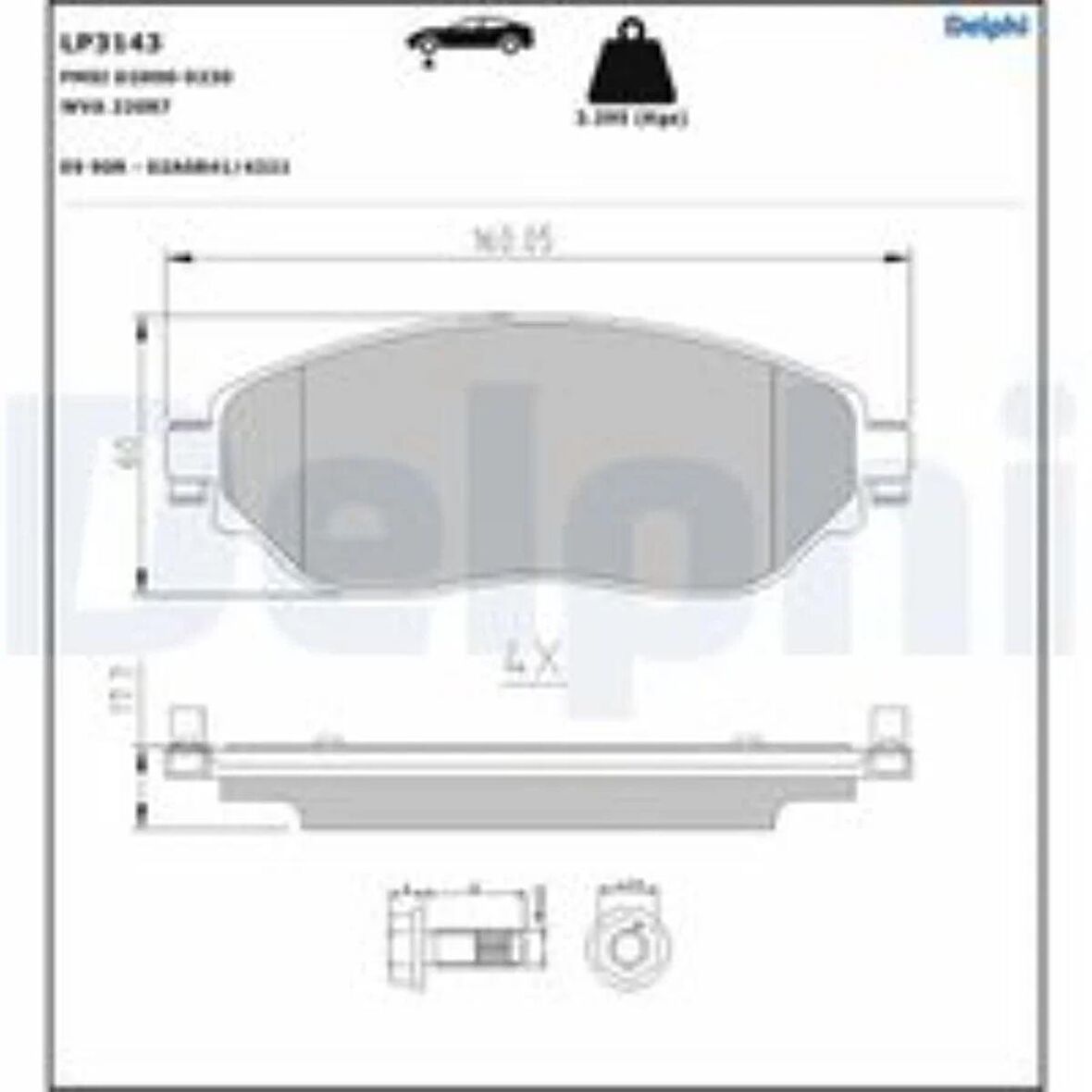 FREN BALATASI ON OPEL VIVARO COMBI 1.6 CDTI VIVARO PANELVAN/VAN 1.6CDTI 14>
