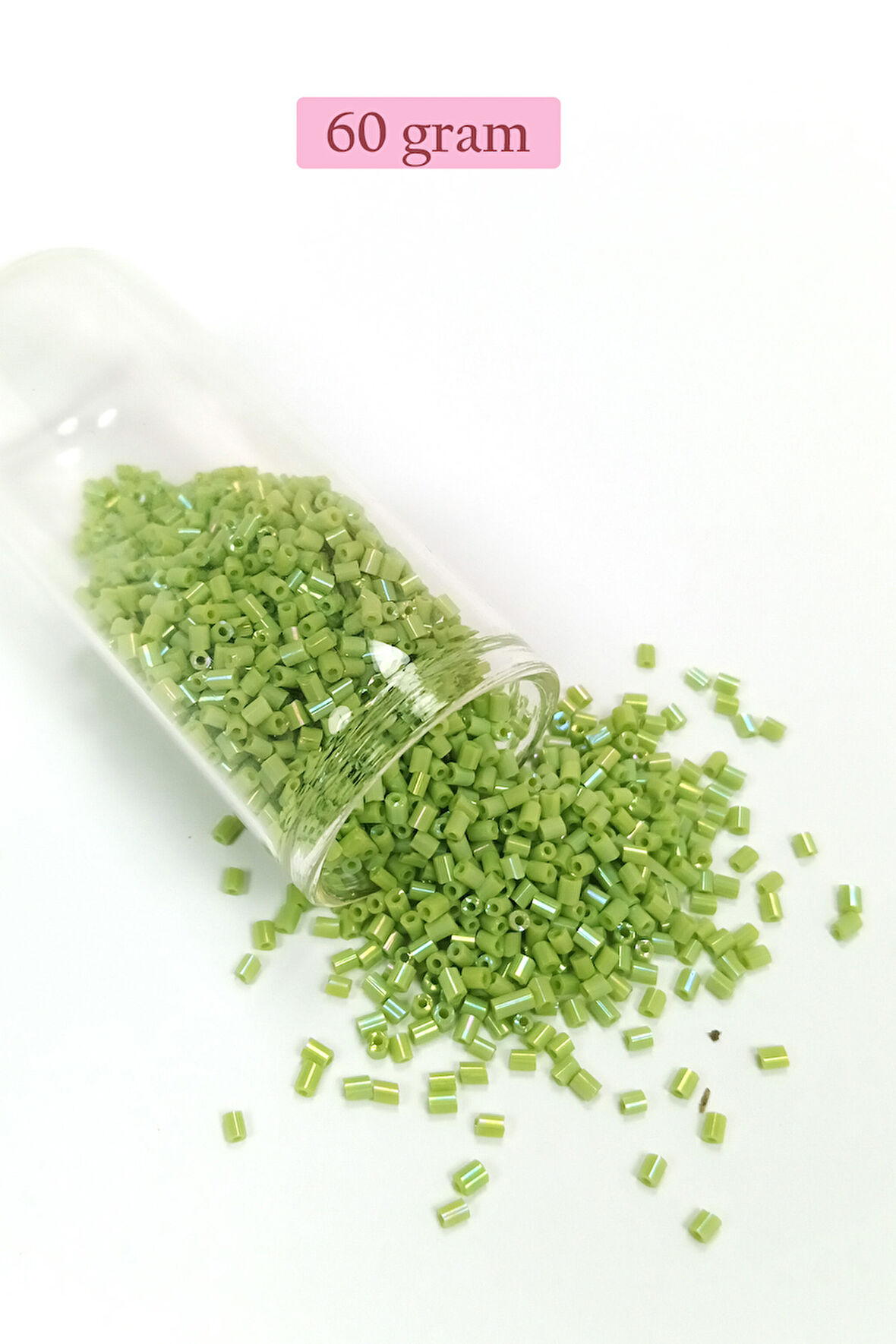 Kesme Cam Boncuk 2mm - 60 Gram - Yeşil - BNC373