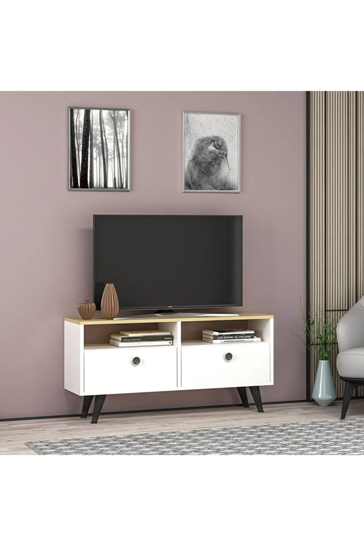 DENVERDH MİNİ TV STANDI SAFİRMEŞE BEYAZ