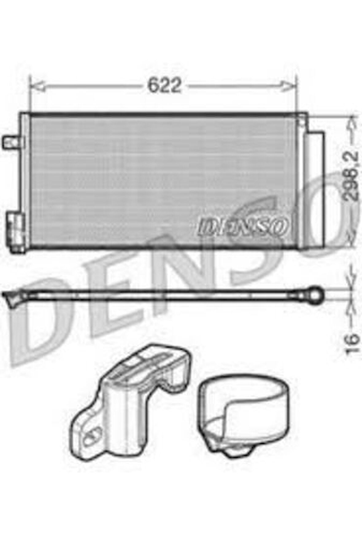 Denso DCN13110 Klima Radyatörü Corsa D 13-Grande Punto 1.4 Bravo II 1.4 1.6JTD 1.9D 13338428