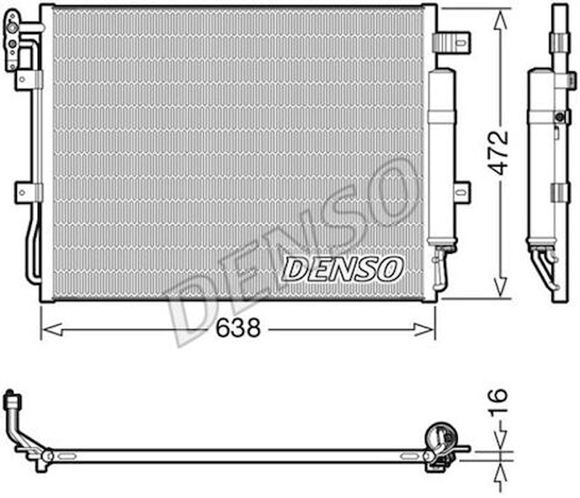 Denso DCN14003 Klima Radyatörü 306Dt Discovery IV L319 09-18 Range Rover Sport I L320 09-12 JRB500250