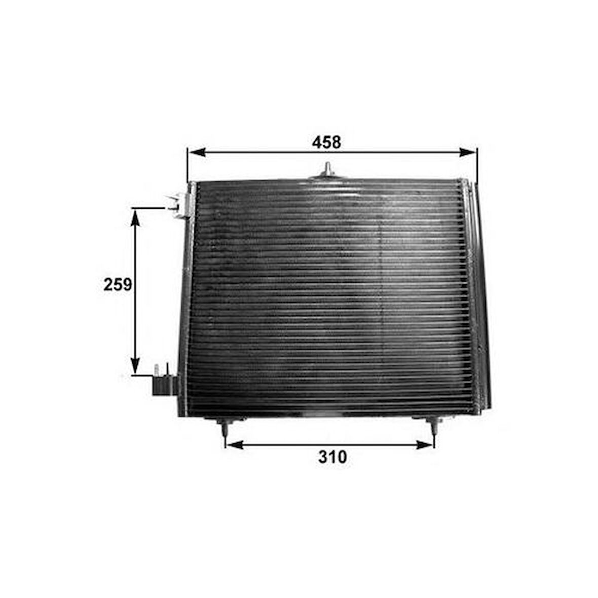 Denso DCN21009 Klima Radyatörü C2 C3 C3 II C3 Pluriel C3 III DS3 208 207 P1007 2008 Ölçü 420x374x16 058145805G