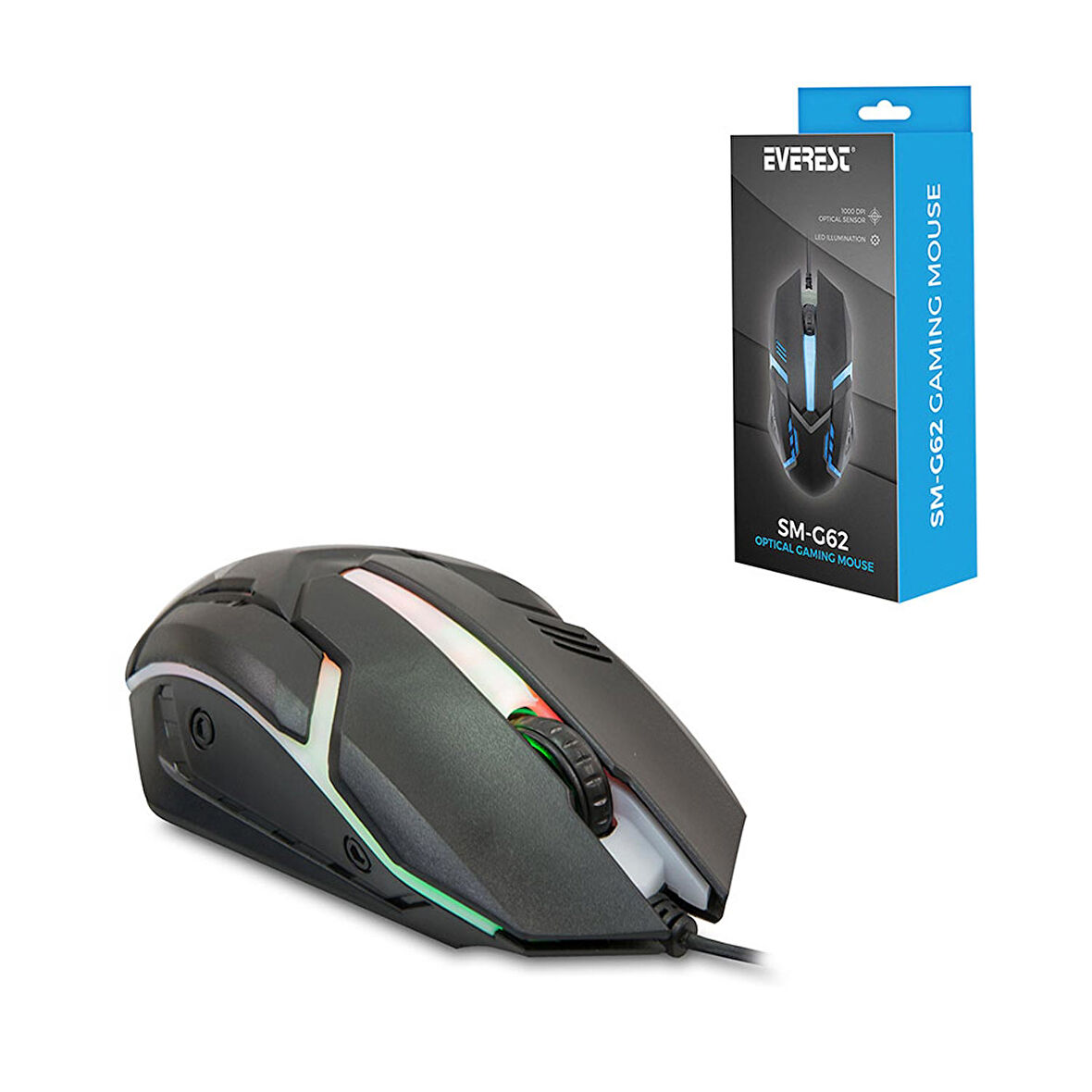 SM-G62 Kablolu Oyuncu Mouse 1000 Dpi Ledli