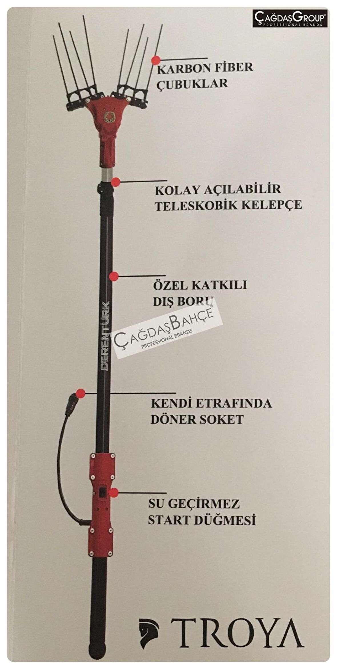 Derentürk Troya Zeytin Hasat Makinesi - Elektrikli
