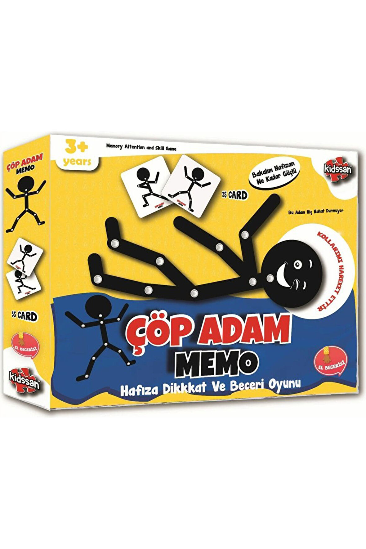 Kidssan Games Kidssan Çöp Adam Memo Oyunu - Siyah Renk