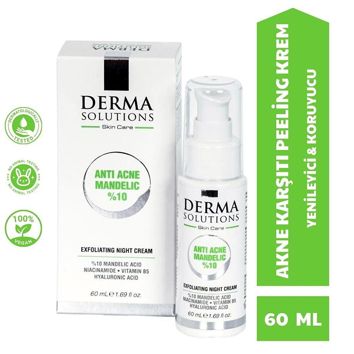 Derma Solutions Mandelic Acid %10 - Akne Karşıtı Peeling Krem 60 ML