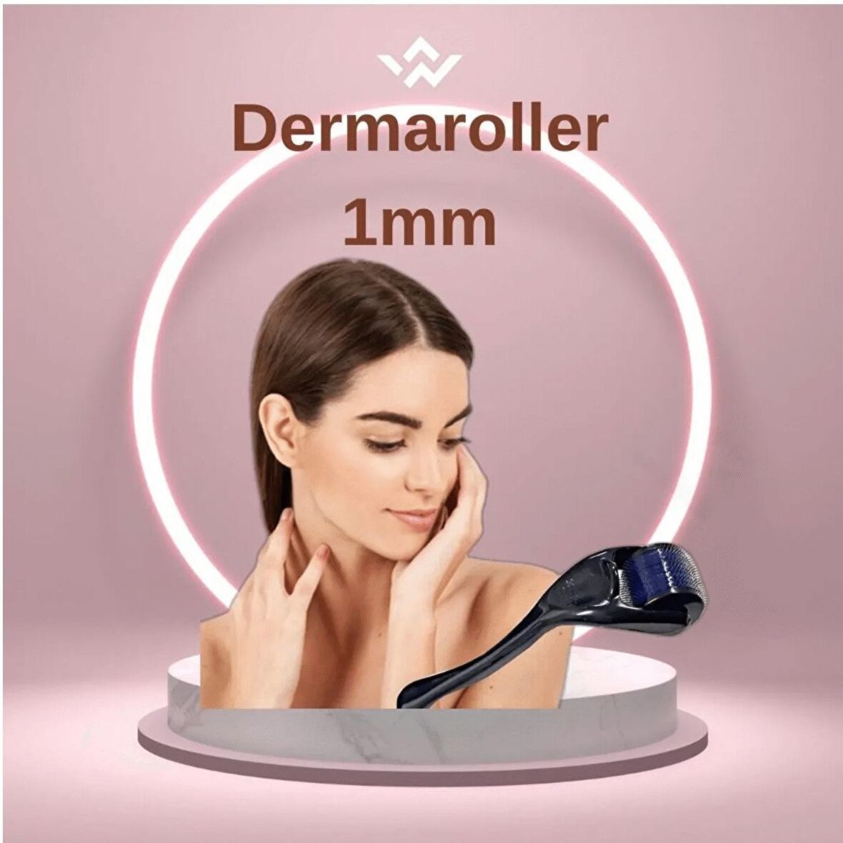 Dr.Dermalok Dermaroller Titanyum 540 Iğneli 1 Mm Siyah