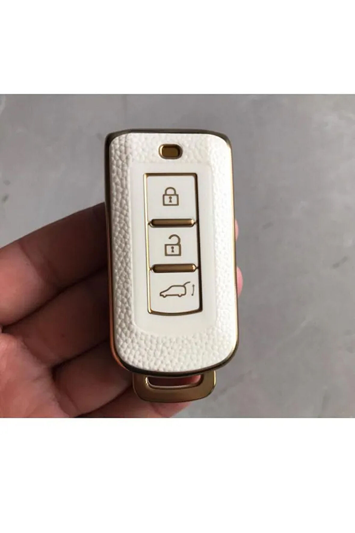Mitsubishi Outlander Asx Lancer Pajero Eclipse Anahtar Kılıfı Beyaz-Altın 2.Resime Bakınız Lütfen