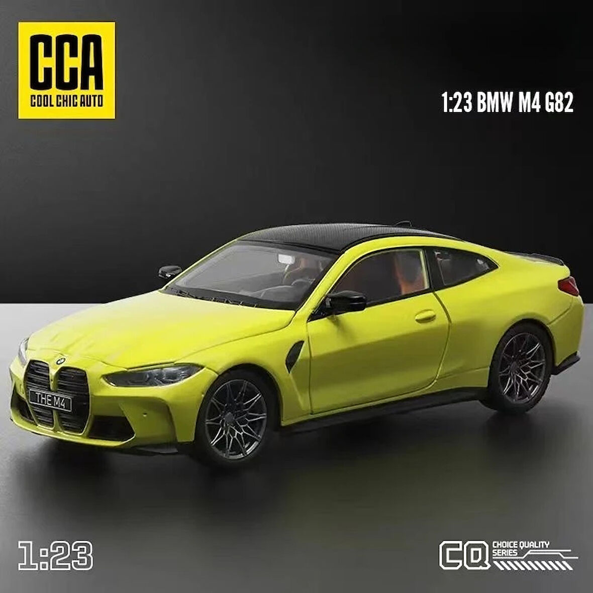 1:23 M4 G82 M4 Supercar alaşım Diecasts ses ve ışık Yeşil