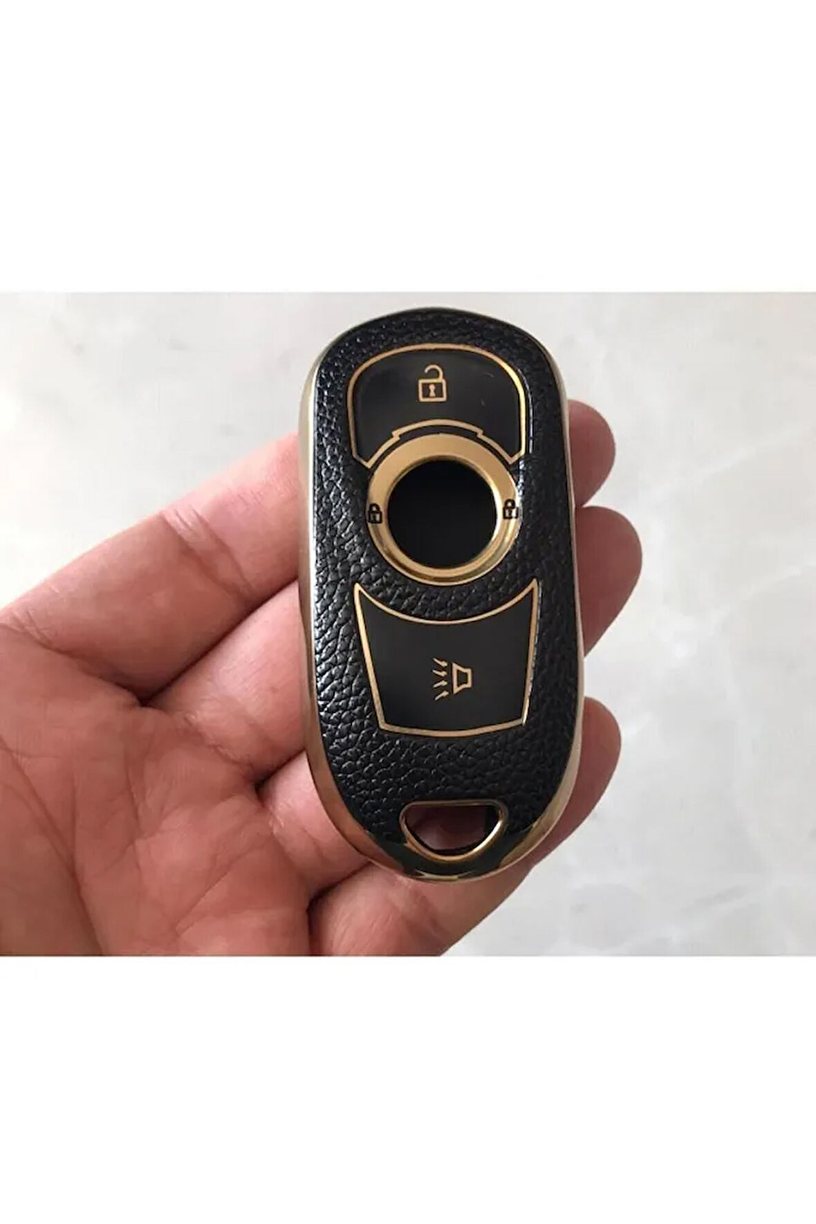Opel Astra K Ve Insignia Grand Uyumlu Anahtar Koruma Kılıfı Lüx Siyah Gold