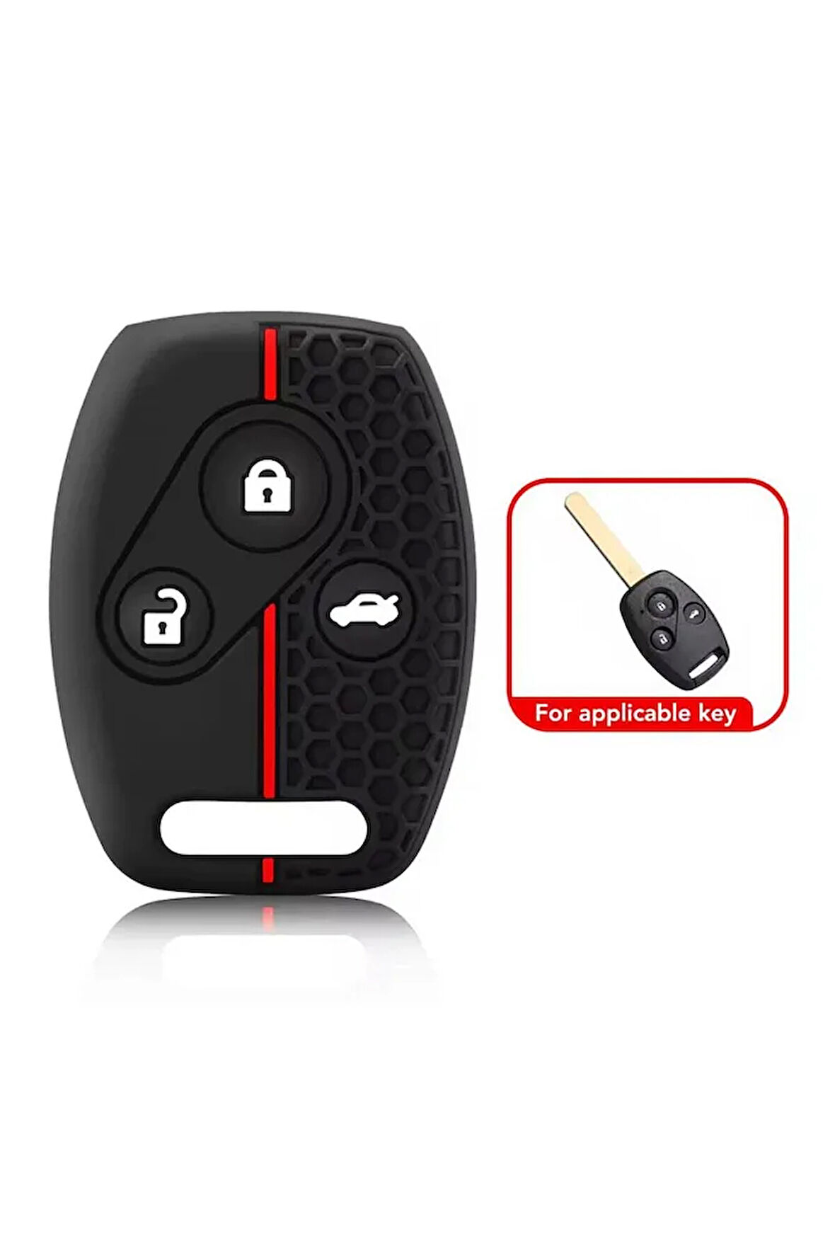 Honda Civic Fd6 Crv Accord Uyumlu 3 Tuşlu Silikon Anahtar Koruma Kılıfı 2.Resime Bakınız