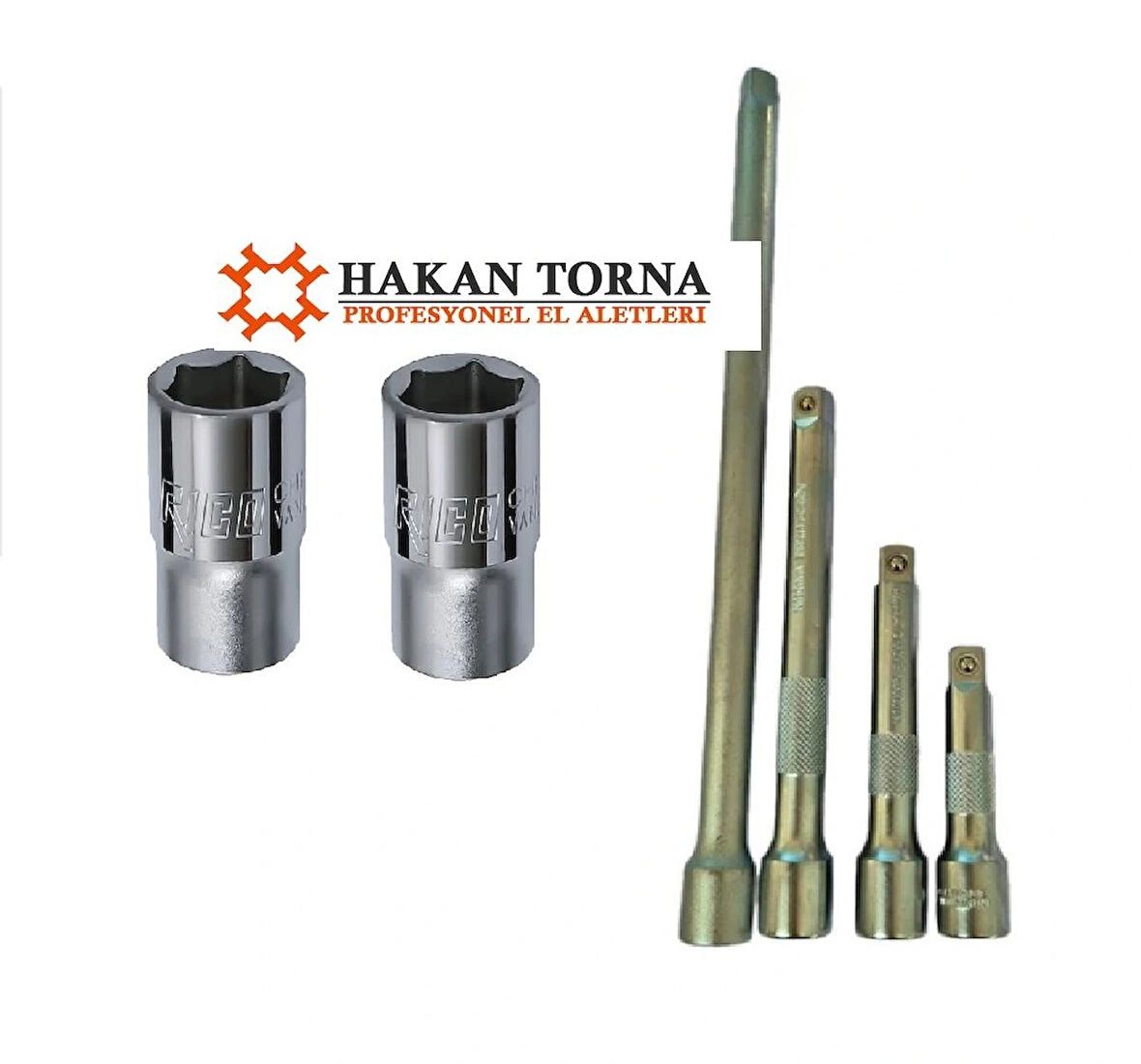 3/8 Kısa Lokma 8-10MM Uzatma Ara Kol  RICO 75-100-150-250mm