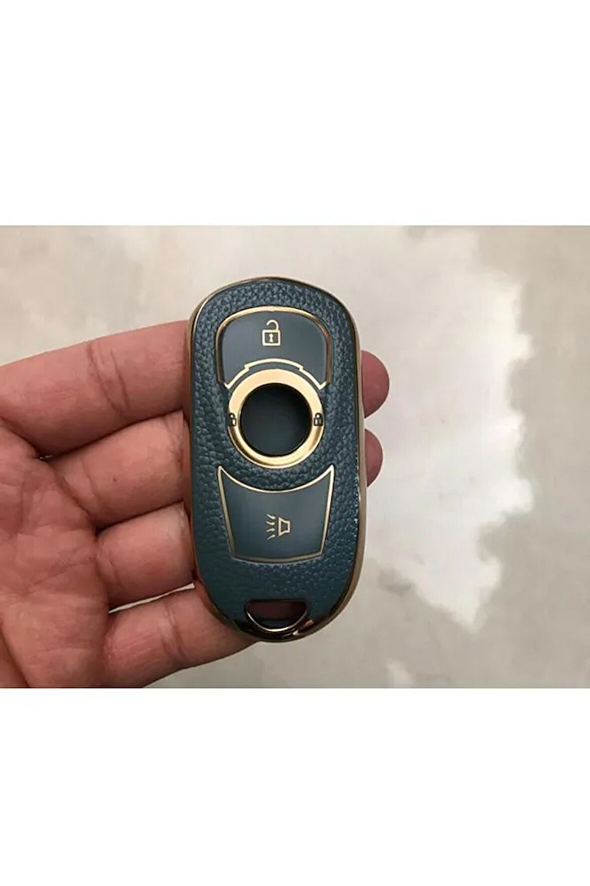 Opel Astra K Ve Insignia Grand Uyumlu Anahtar Koruma Kılıfı Lüx Gri Gold Anahtarsız Çaliştırma