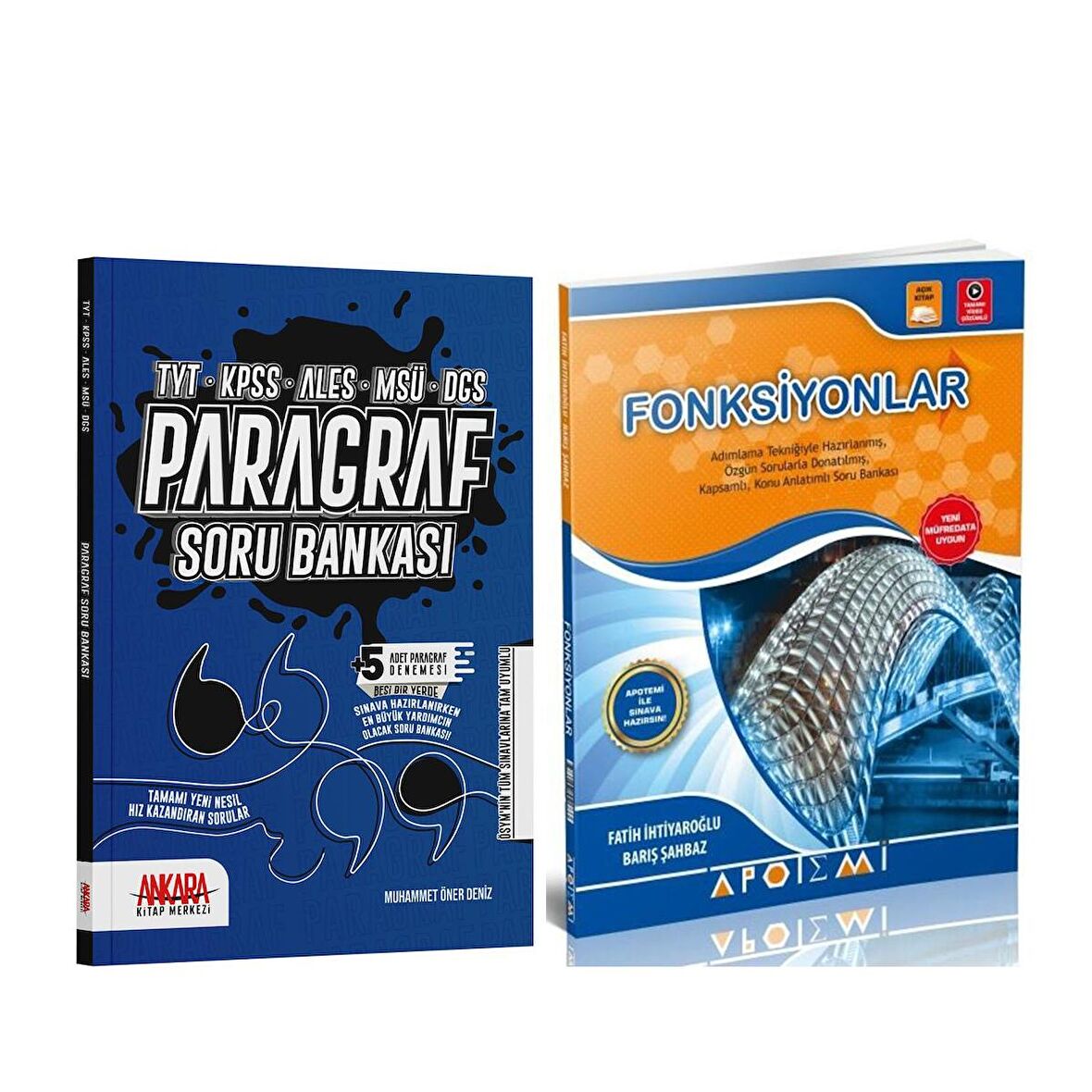 Apotemi Fonksiyonlar ve Ankara Kitap Merkezi Paragraf Soru Bankası Seti 2 Kitap