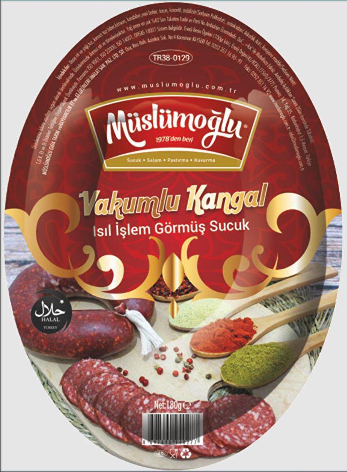 Vakumlu Kangal Sucuk 180 gr