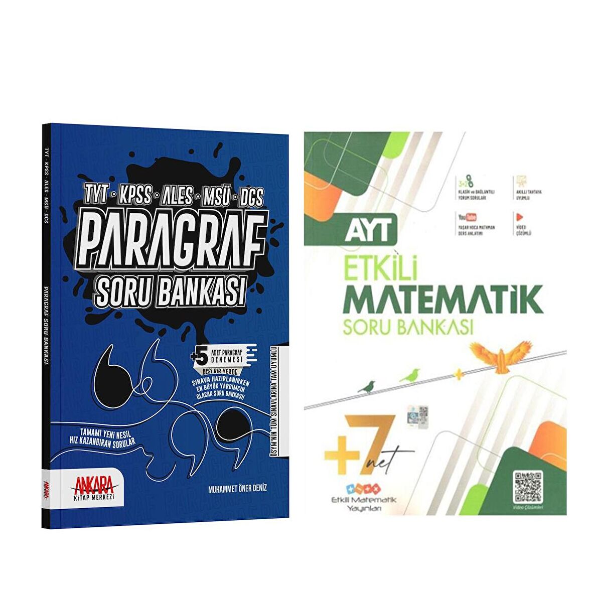 Etkili Matematik AYT Matematik ve Ankara Kitap Merkezi Paragraf Soru Bankası Seti 2 Kitap