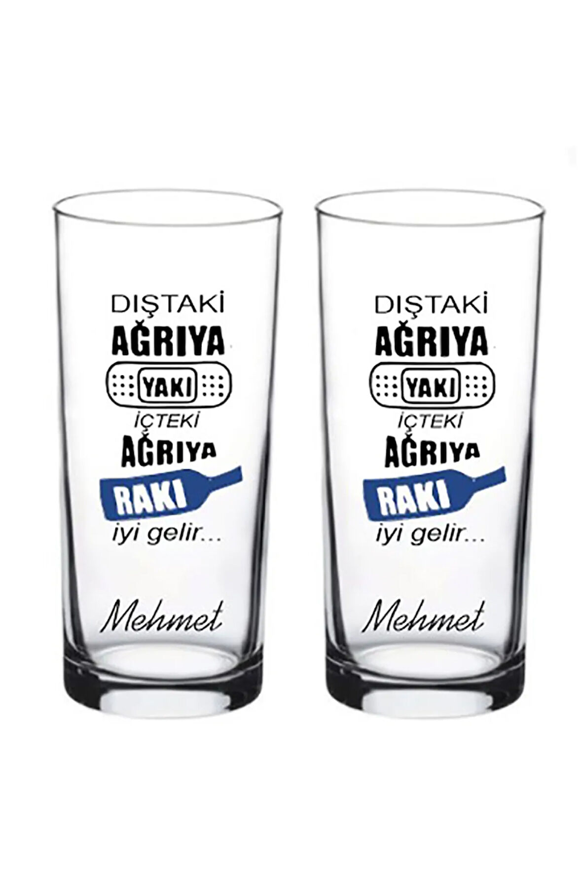 2 li İsimli Baskılı Bardak