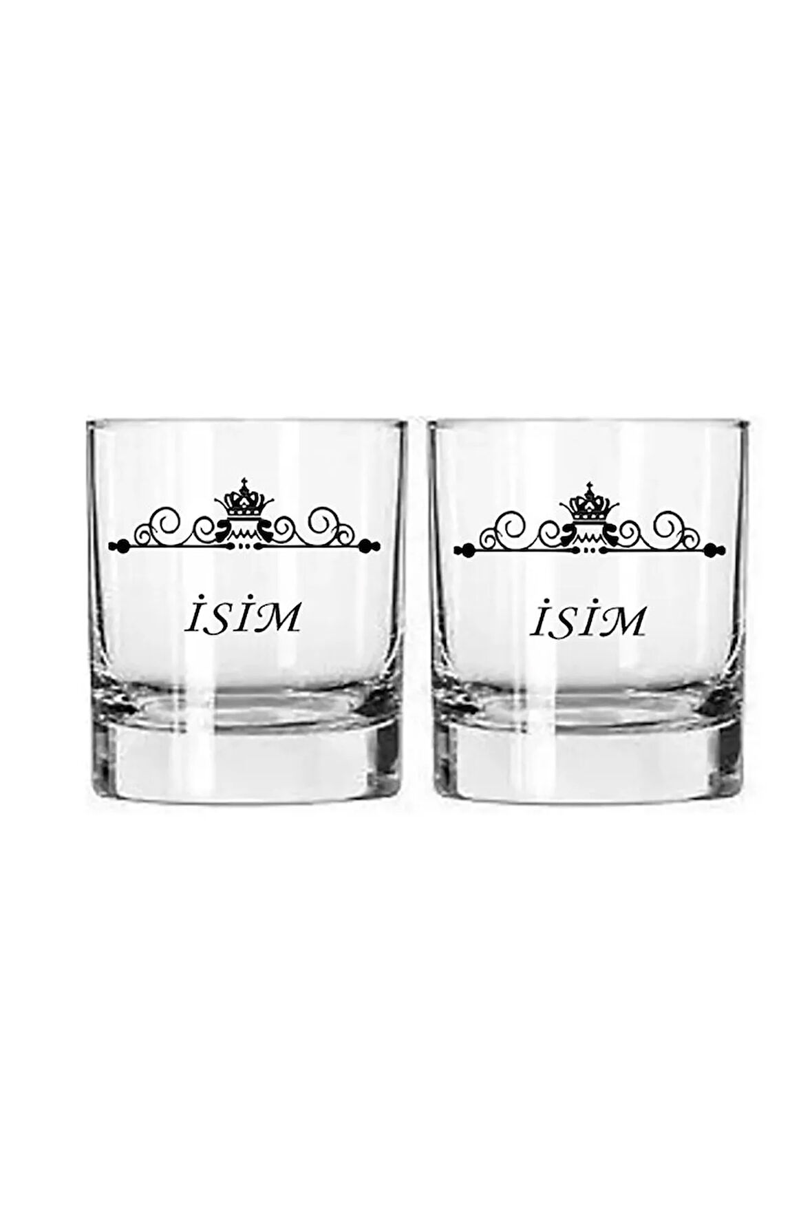 2 li Kişiye Özel İsimli Tarihli Viski Bardağı