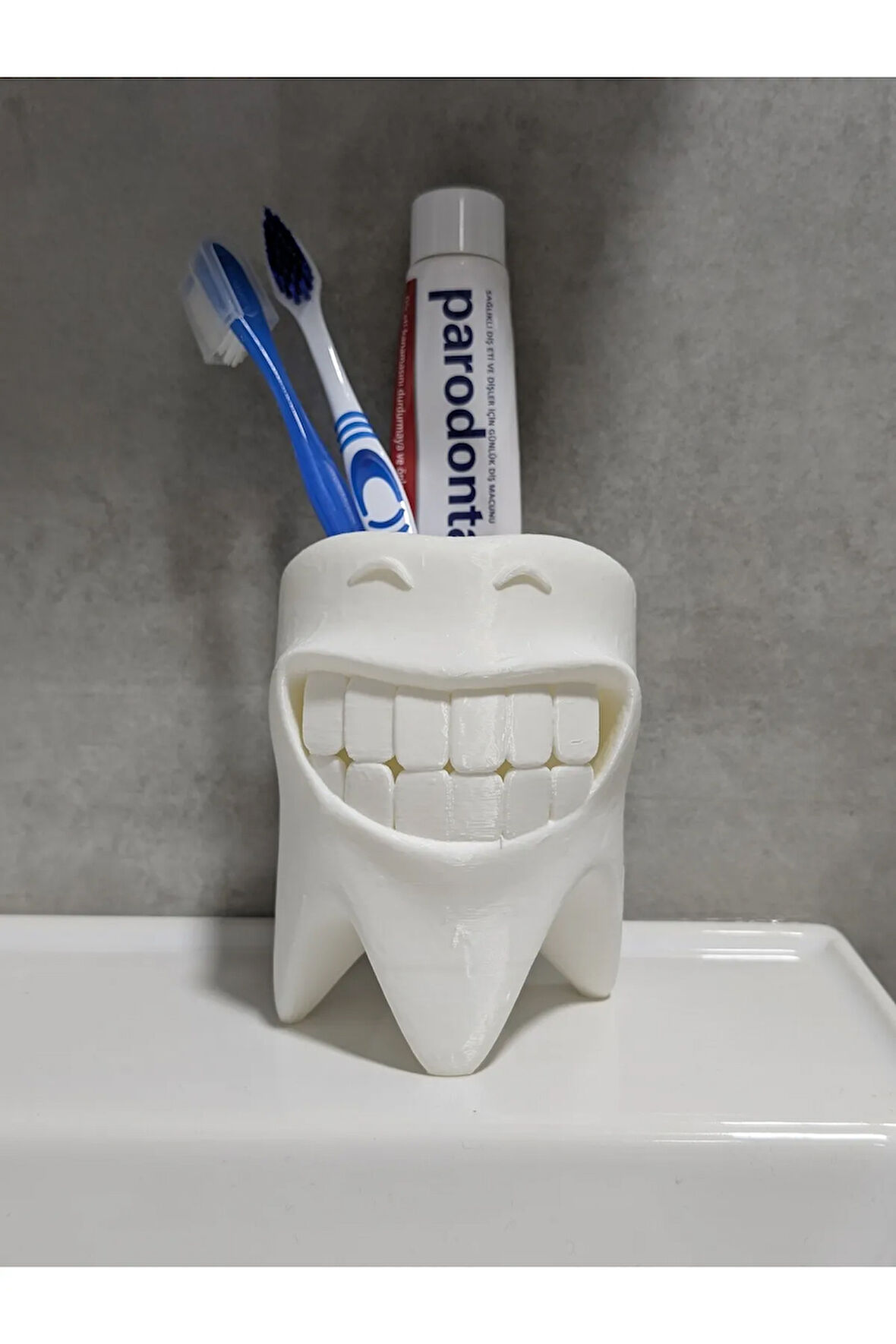 Just3dprintings Diş Şeklinde Diş Fırçalık