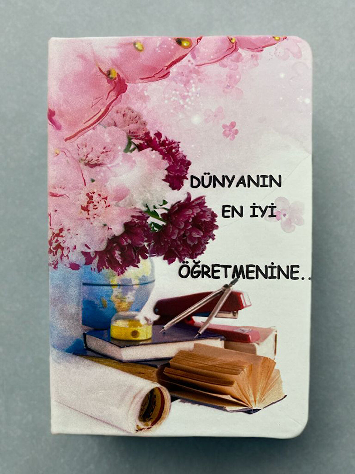 Öğretmenler Günü Hediyesi Defter | 80 Yaprak Çizgili Ajanda | Özel Tasarım Kapaklı Not Defteri (kod:12)