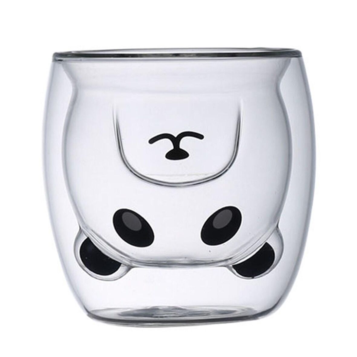 Sevimli Panda Çidarlı Cam Bardak
