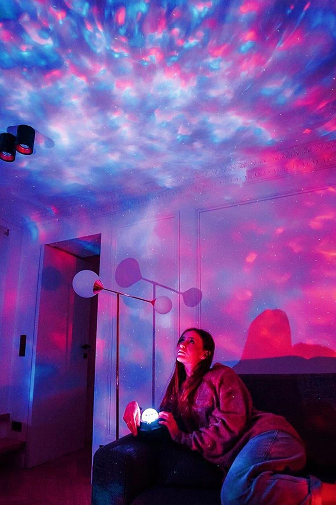 Smart Starry Projektör Light-Blth+Müzik+7Farklı Ambians