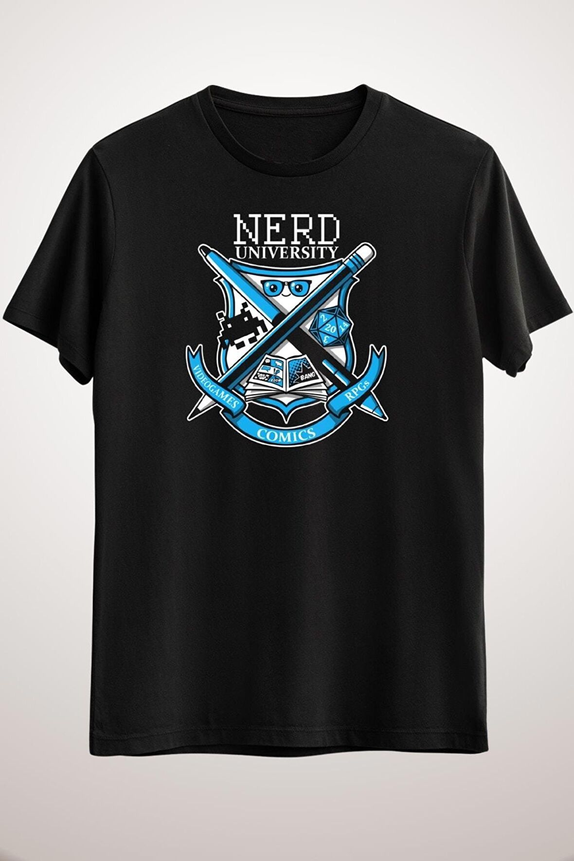 Erkek Siyah Nerd University