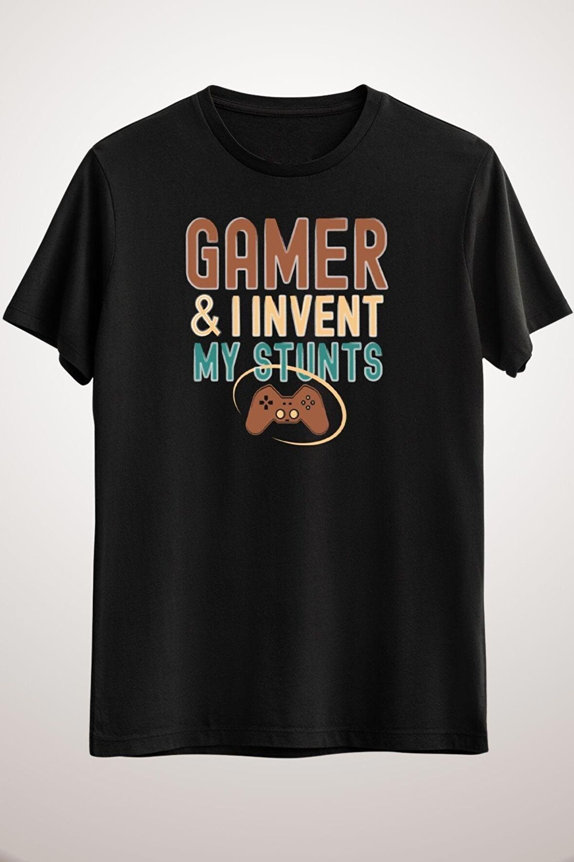 Erkek Siyah Gamer And I Invent My Stunts Gaming Addicted Gamer Life