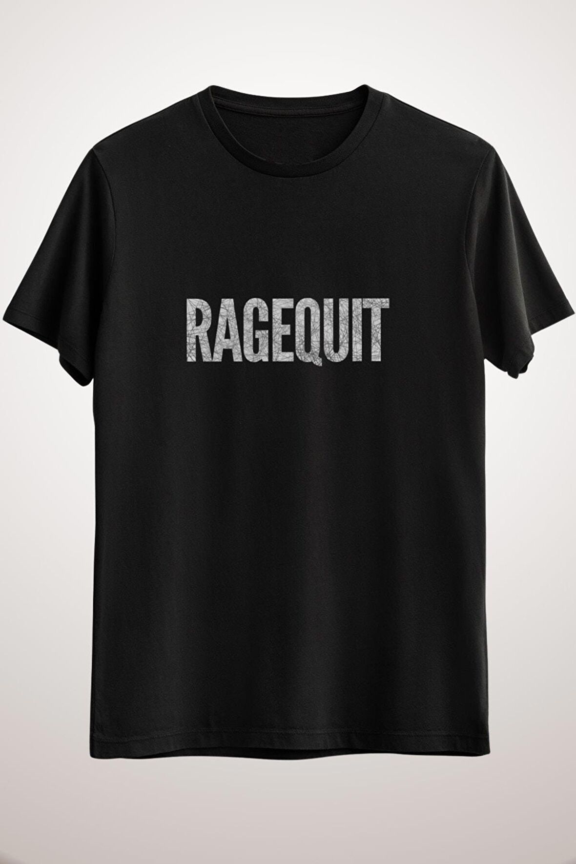 Erkek Siyah Simple Ragequit