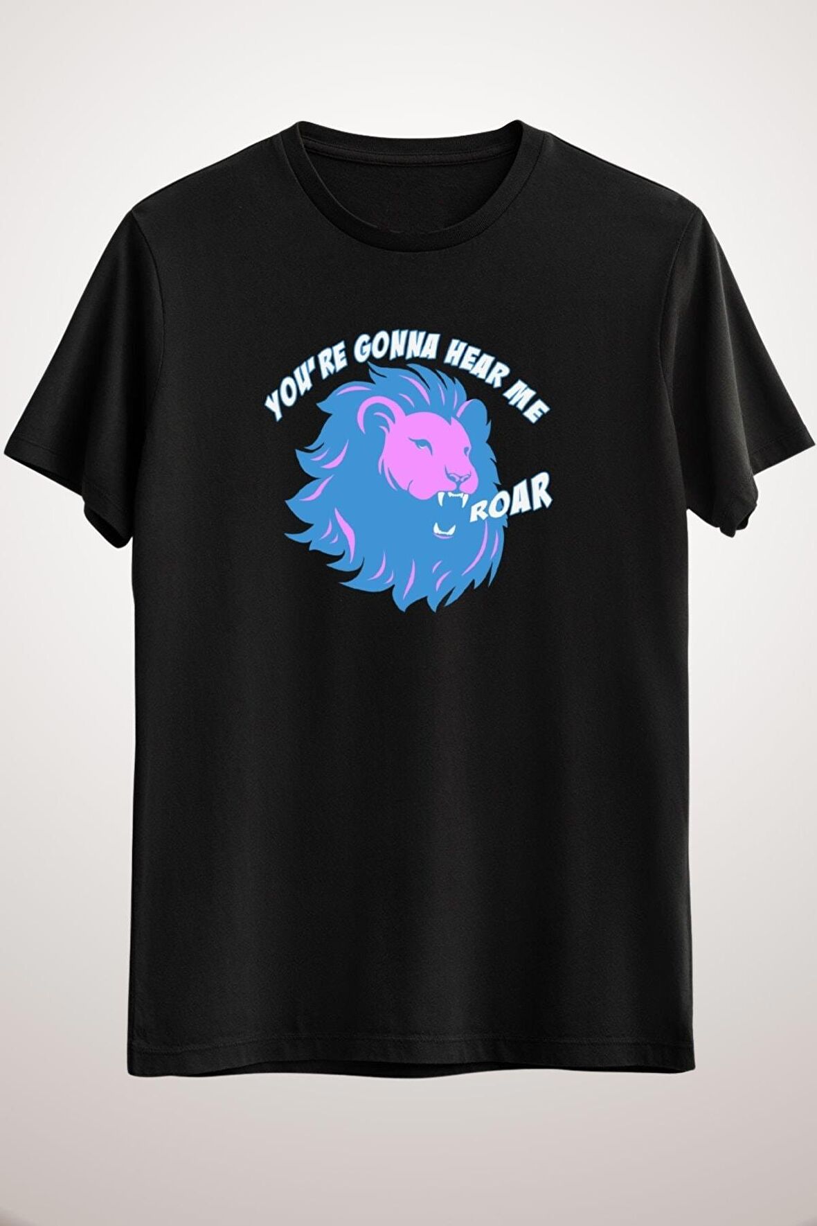 Erkek Siyah Hear Me Roar Lion