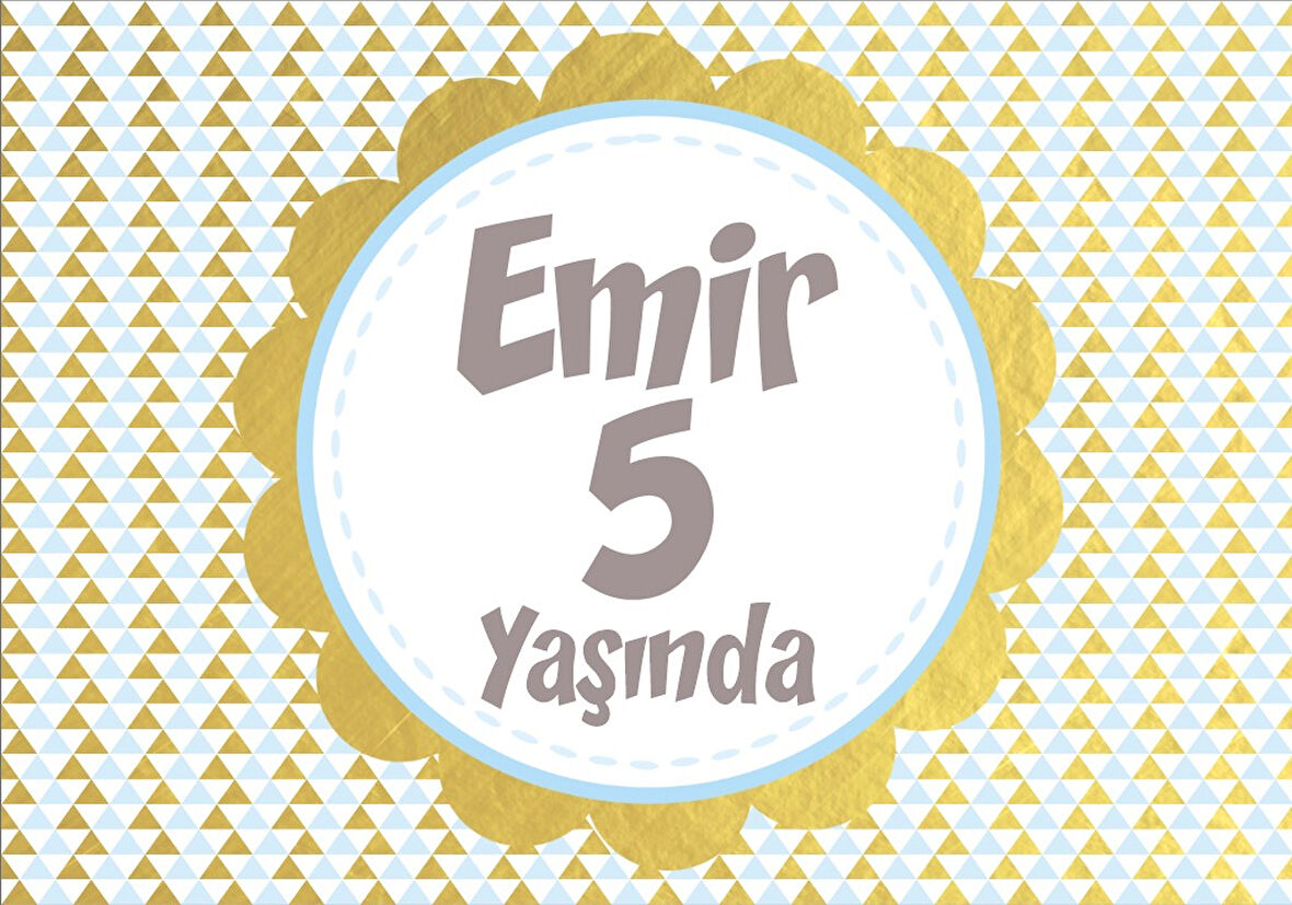 Gold Desenli Doğum Günü Afişi - 50x70 Cm