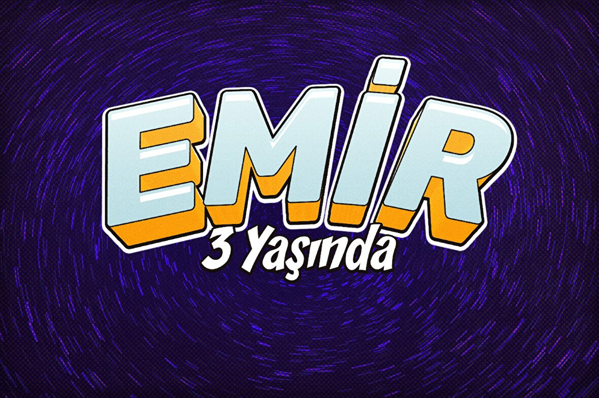 Mavi Yazılı Doğum günü Afişi - 50x70 Cm