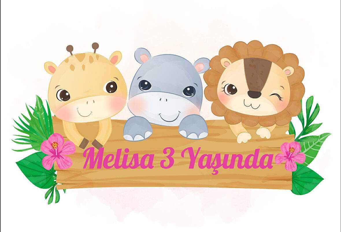 Sevimli Hayvanlar Doğuym Günü Afişi - 35x50 Cm