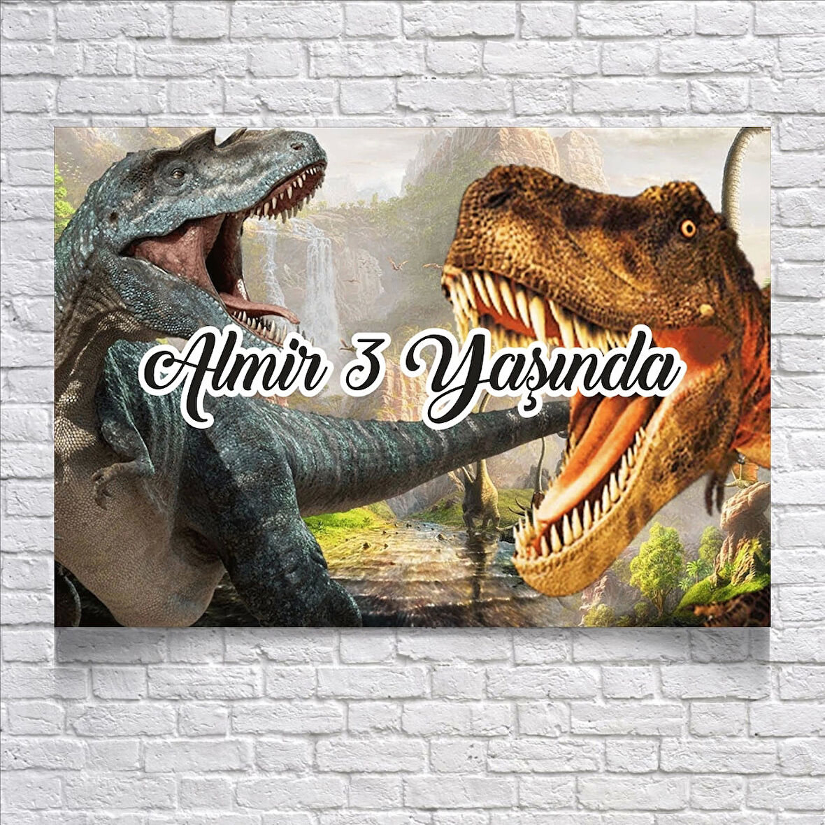 Dinazor T-Rex Temalı Doğum Günü Afişi 100X150 cm