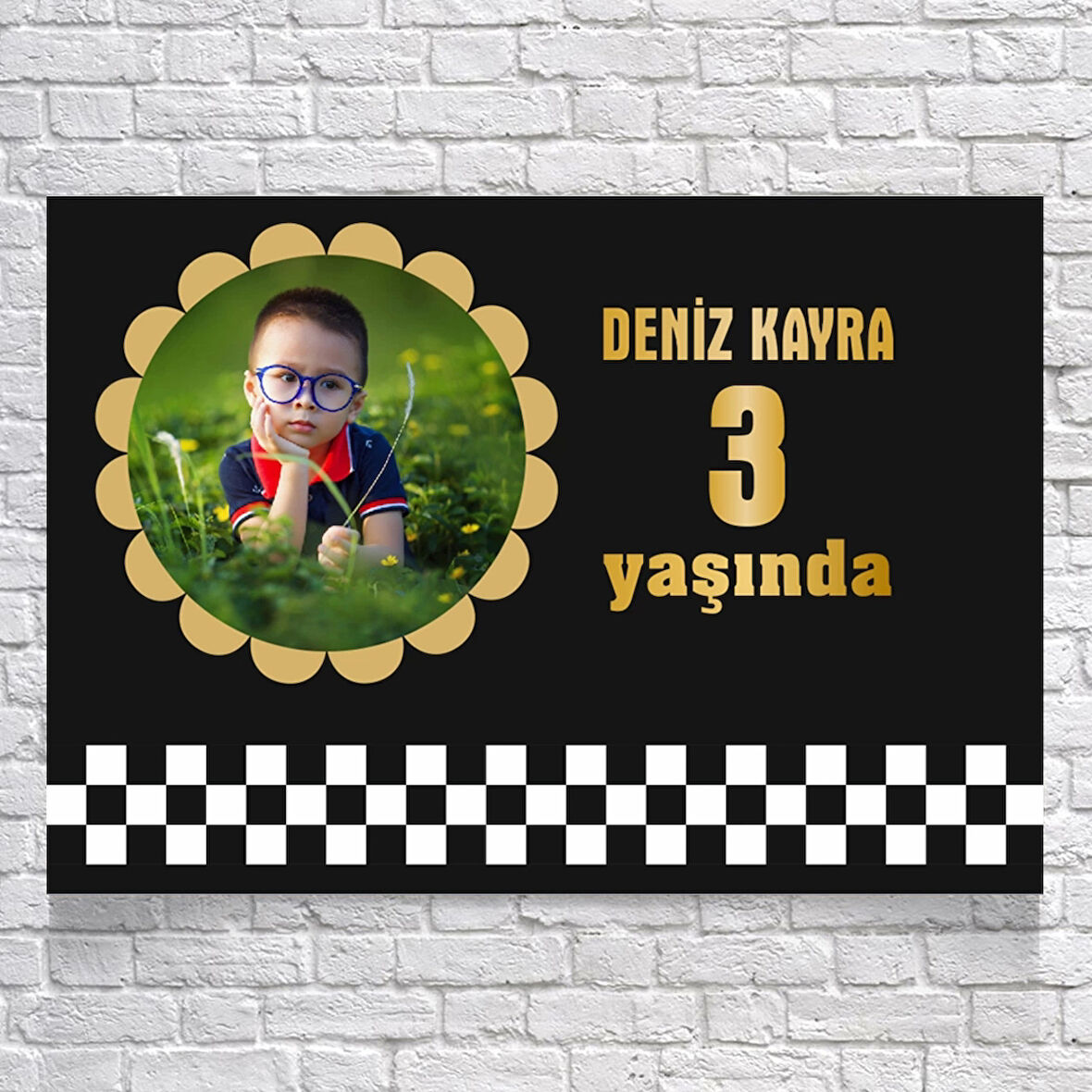 Yarış Temalı Doğum Günü Afişi 70X100 cm