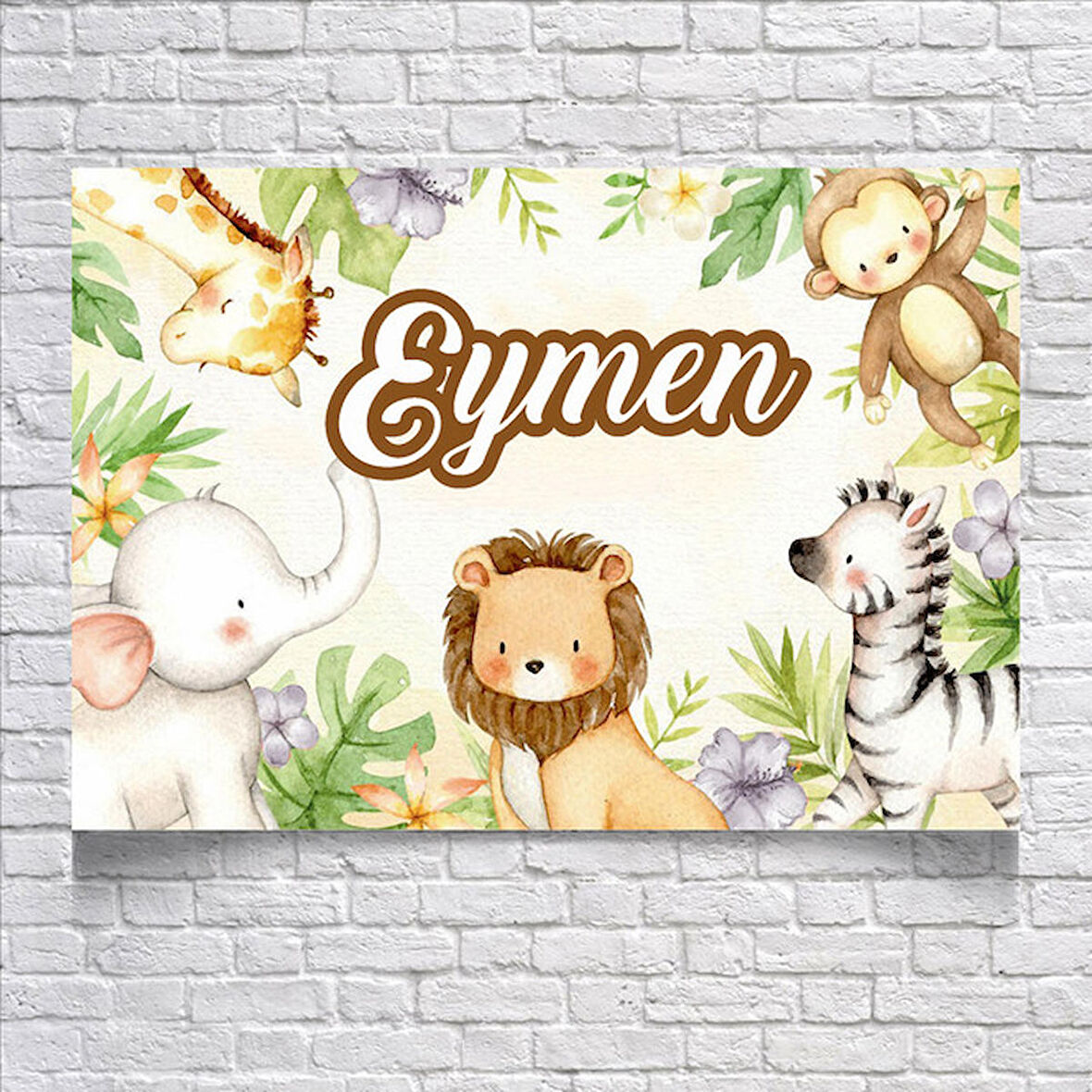 Safari Temalı Doğum Günü Afişi 35X50 cm