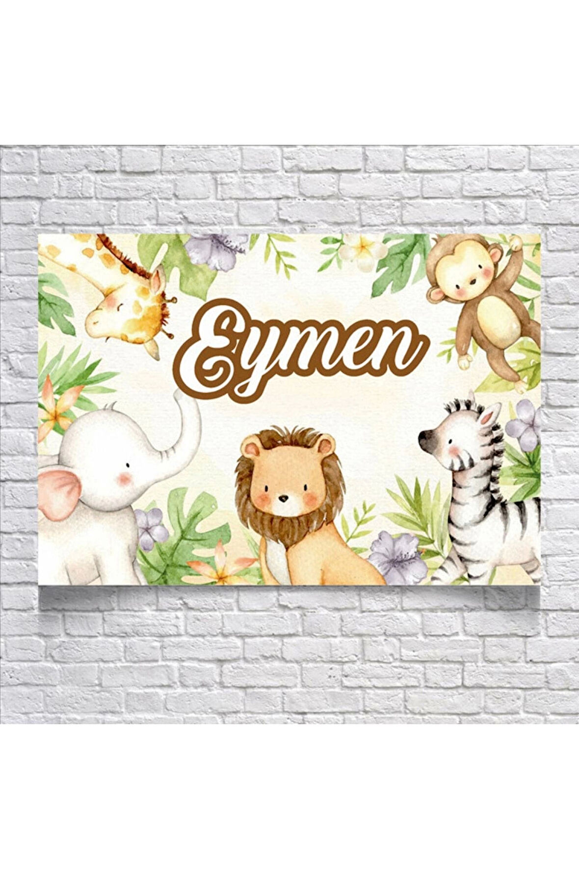 Safari Temalı Doğum Günü Afişi 50X70 cm