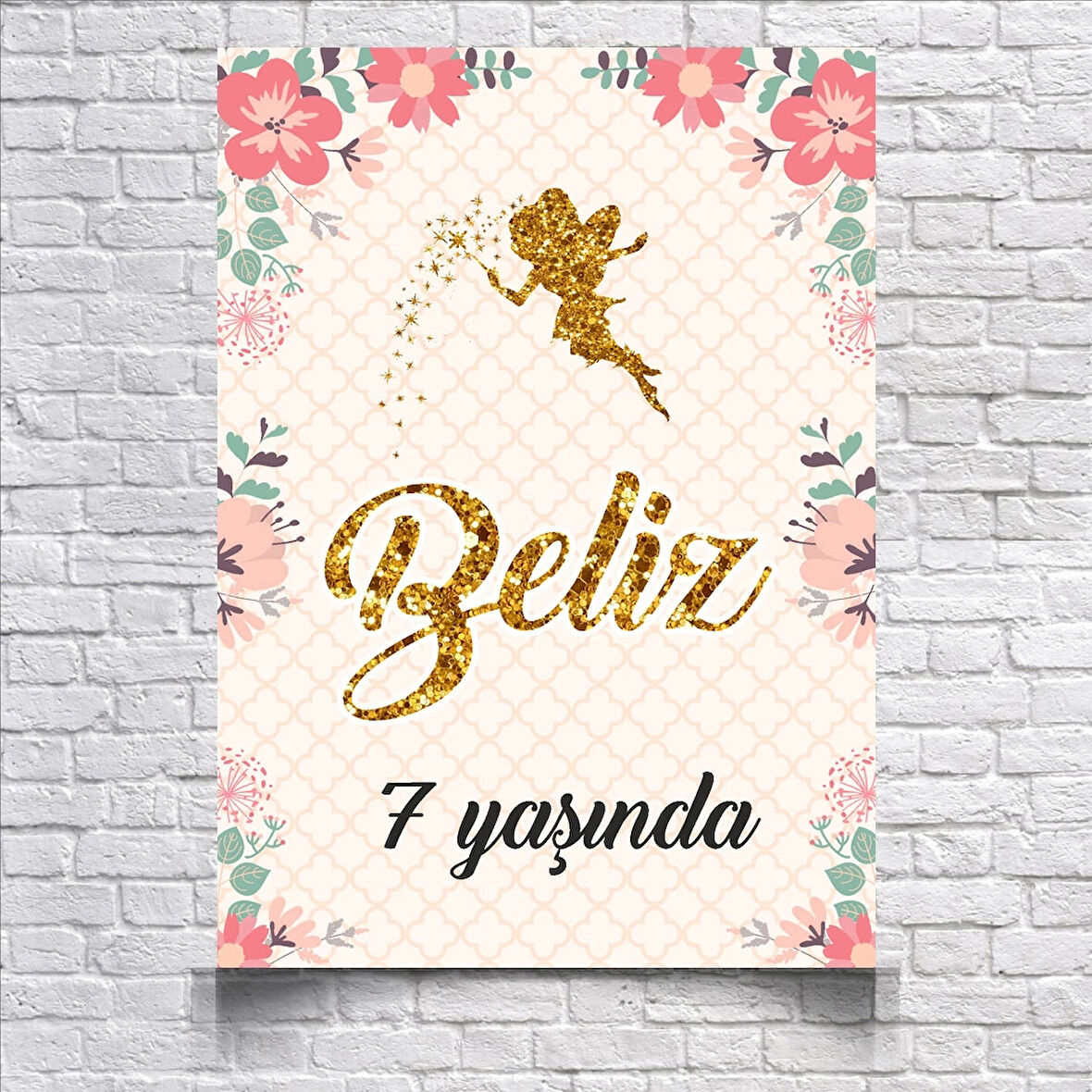 Peri Temalı Doğum Günü Afişi 50X70 cm