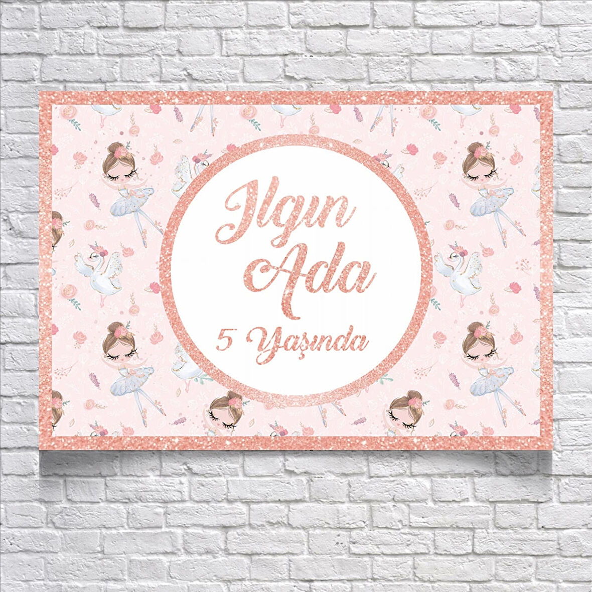 Balerin Temalı Doğum Günü Afişi 50X70 cm