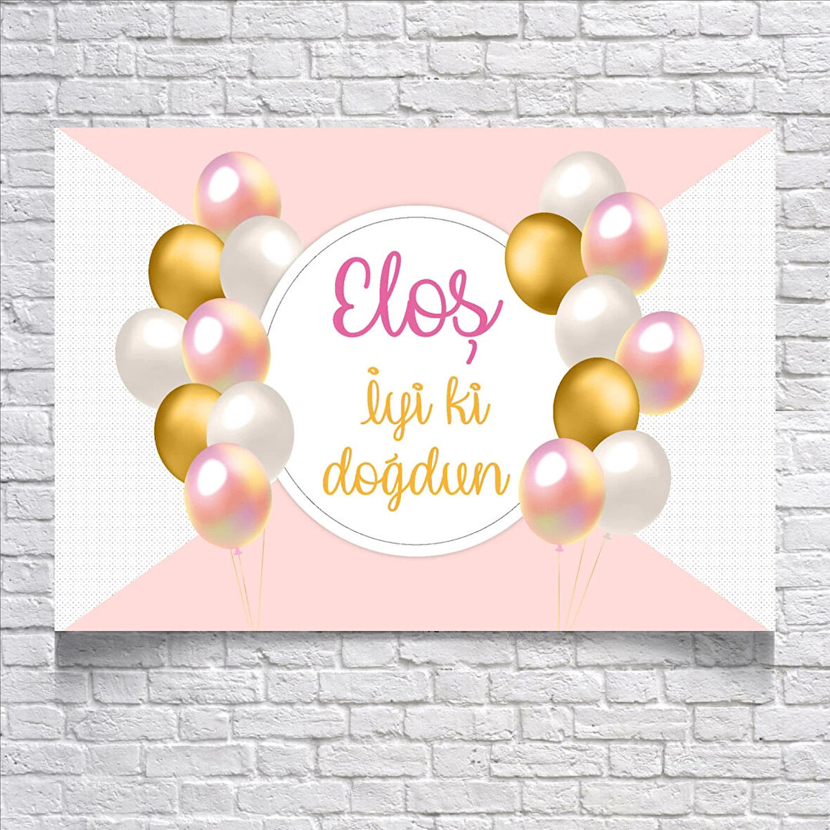 Balon Temalı Doğum Günü Afişi 50X70 cm