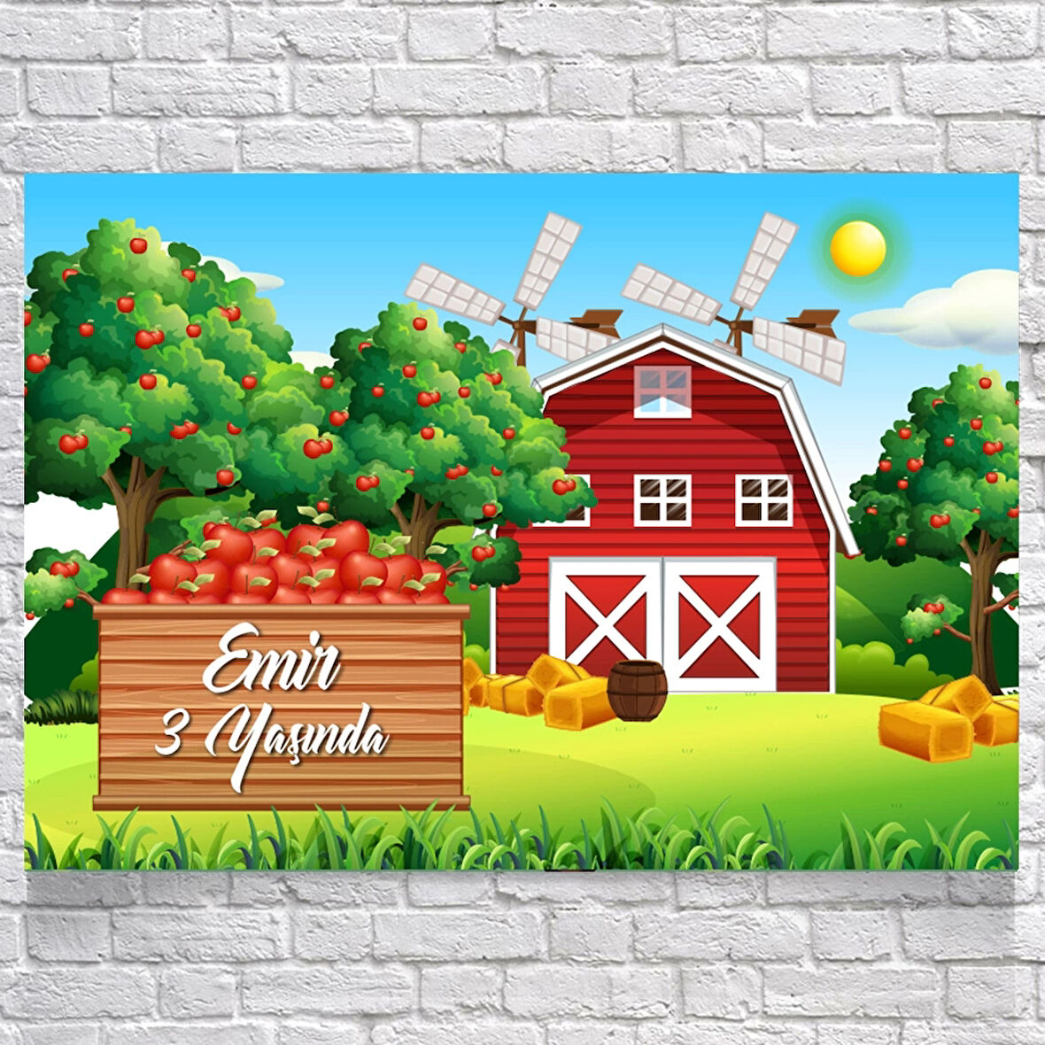 Çiftlik Temalı Doğum Günü Afişi 50X70 cm