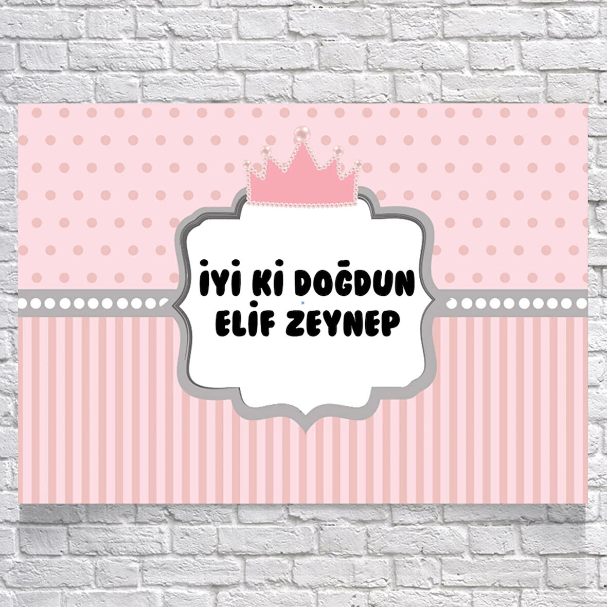 Prenses Temalı Doğum Günü Afişi 70X100 cm