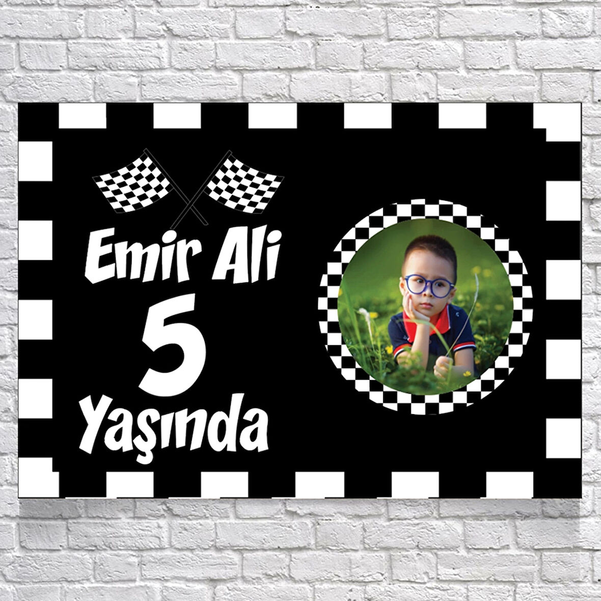 Yarış Temalı Doğum Günü Afişi 50X70 cm