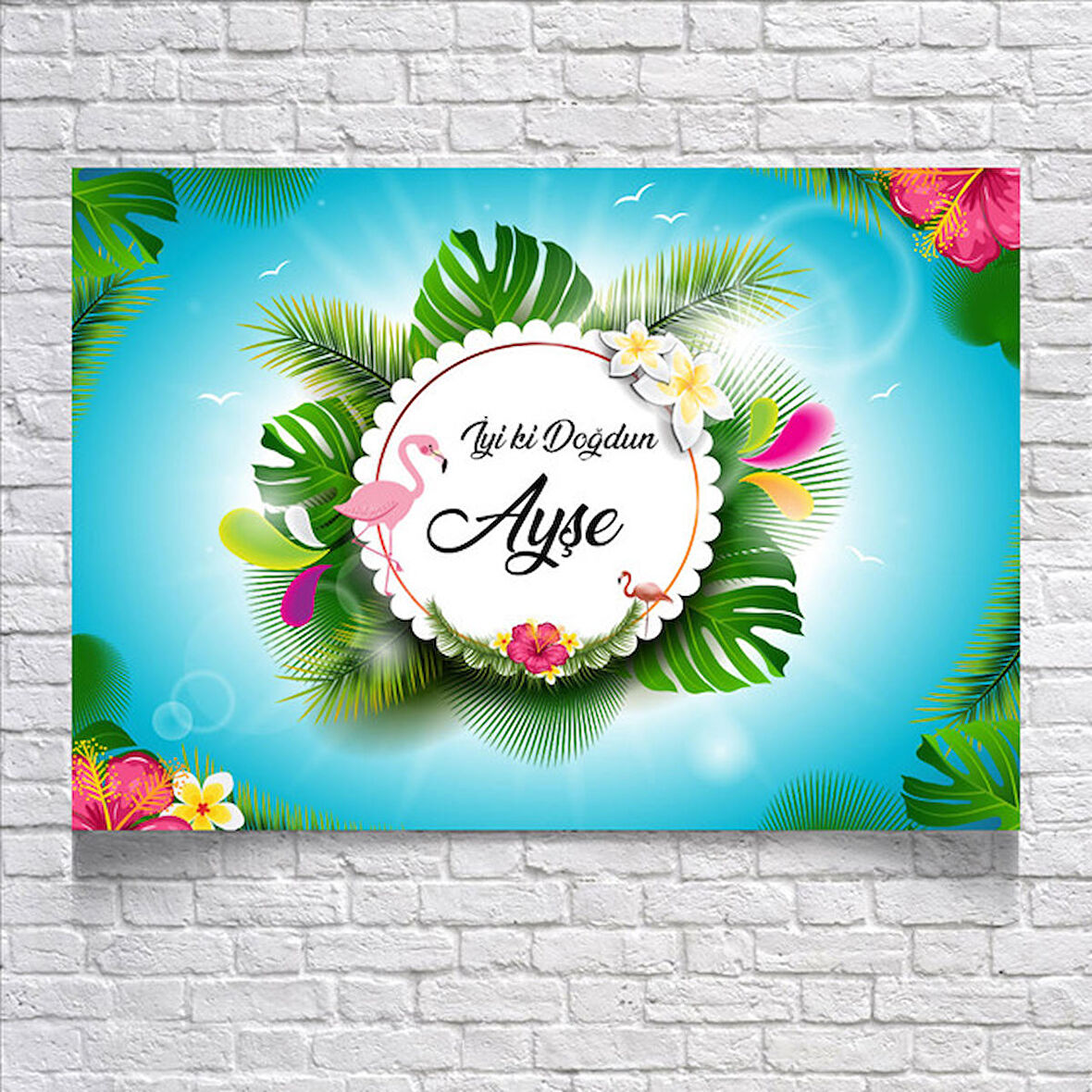 Tropical Temalı Doğum Günü Afişi 50 x 70