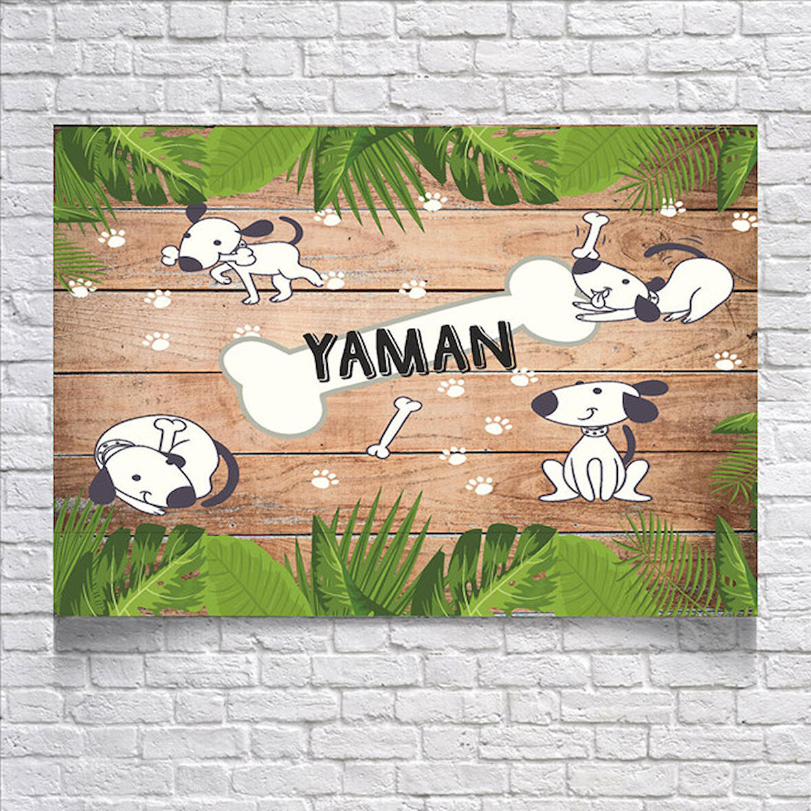 Sevimli Köpek Temalı Doğum Günü Afişi 50 x 70