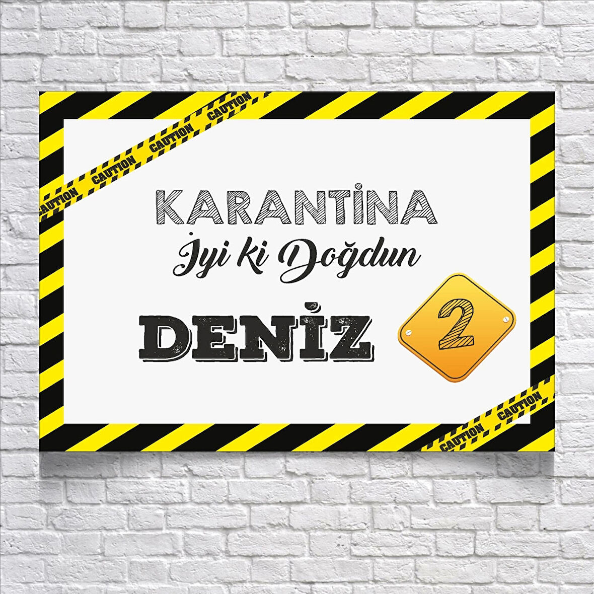 Karantina Teamlı Doğum Günü Afişi 100X150 cm